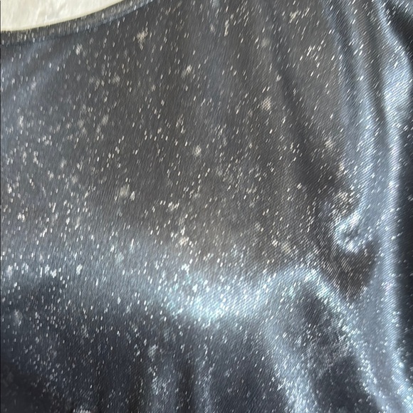 Vintage Gianna Women’s Black Silver metallic look Oversized Short Sleeve Top M - Picture 4 of 17